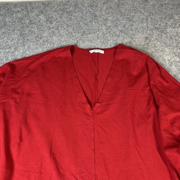 Bryn Walker Tunic Top Womens Large Red Popover Relaxed Oversized Bamboo Organic - Picture 4 of 10